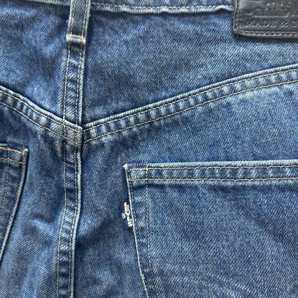 LEVI'S Made & Crafted Barrel Crop High Rise Cropped Jeans Size 27 Rigid Denim - Picture 8 of 10